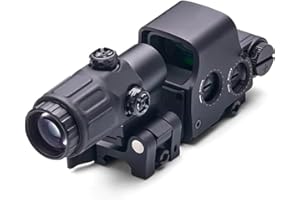 MIFHNBY 558 G33 Sight Combo 558+3X Green/Red Dot Mirino Olografico Lente di Ingrandimento 3X con Sgancio Rapido per Montaggio su Guida da 20mm