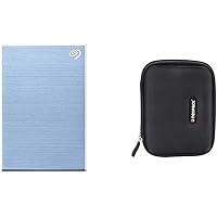 Seagate Backup Plus Slim 2 TB External Hard Drive Portable HDD – Light Blue USB 3.0 for PC Laptop and Mac, 1 Year Mylio Create, 2 Months Adobe CC Photography (STHN2000402)+Free Neopack Shockproof Case