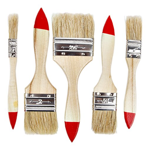 5er Set Flachpinsel Lackierpinsel Lasurpinsel - 3