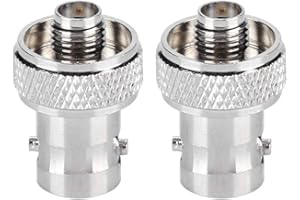 Wendry Adattatore da SMA a BNC, 2pz Connettore Coassiale, Connettore Stabile da SMA a BNC Femmina, per Applicazioni in Radiofrequenza per Dispositivi LAN Wireless per Cavi Coassiali