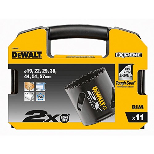 DeWALT Original Extreme 2X Lochsägen Set Sanitär, 11-teilig, DT8269L-QZ