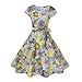 Produktbild Damen Kleider SUNNSEAN Frauen Retro Abendkleider Ärmellos Elegant Cocktailkleid Beiläufig Bodycon Kurzarm Casual Abend Party Prom Swing Kleid
