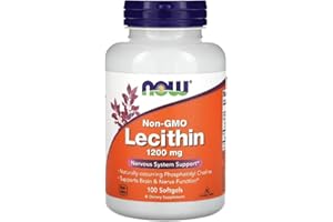 NOWFOODS Now Foods – Lecithin 1200mg Non-GMO | Supports Brain and Liver Health – 100 Softgels