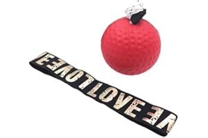 BOWTONG Boxing Reflexball Reaktion Trainingsbälle Reflex Fightball Mit Stirnband,Training Zur Verbesserung Der Reaktionen Und Geschwindigkeit Hand-Auge-Koordination Für Training Und Fitness-red