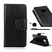 Produktbild Samsung Galaxy A3 ( 2016 ) Schutzhülle Leder Hülle, Alfort 3 in 1 Flip Fashion Design Dual Use Falten Premium PU Leder Flip Mappen Kasten Abdeckung für Samsung Galaxy A3 / A310F ( 2016 ) 4.7" ( Schwarz ) + Netter Staub Stecker + Schwarz Stylus Pen