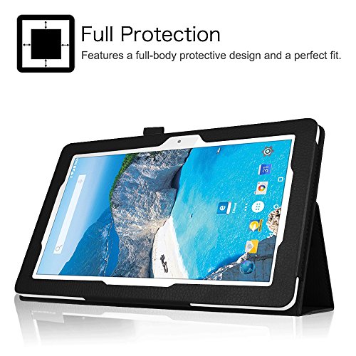 Fintie Odys Ieos Quad 10 Pro X610120 Hülle Case – Slim Fit Folio Premium Kunstleder Schutzhülle Tasche Etui Smart Cover mit Ständerfunktion für Odys Ieos Quad 10 Pro 25,7 cm (10,1 Zoll) Tablet-PC, Schwarz - 5