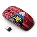 Produktbild FJCases Antigua und Barbuda Antiguan Barbudaner Holzmuster Flagge 2.4 GHz Ergonomische drahtlose Maus (mit Nano Empfänger)