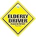 Caution Elderly Driver Car Sign, Caution Elderly Driver, Elderly Driver Sign, Caution Elderly Driver Sign, Baby On Board Sign Style, Bumper Sticker Sign, Baby on Board, Decal, OAP, Car Sign, Elderly Driver Car Sign, Decal,
