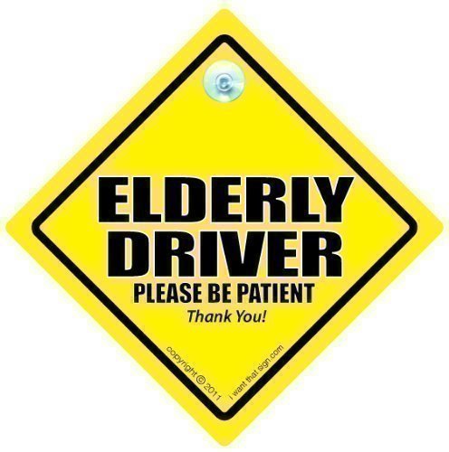 Caution Elderly Driver Car Sign, Caution Elderly Driver, Elderly Driver Sign, Caution Elderly Driver Sign, Baby On Board Sign Style, Bumper Sticker Sign, Baby on Board, Decal, OAP, Car Sign, Elderly Driver Car Sign, Decal,