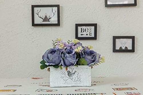 Jnseaol Artificial Flowers Artificial Flowers Fake Flowers Wok Diy Wall Living Room Bedroom Windowsill Party Kitchen Home Holiday Gifts Potted Plants Blue-12
