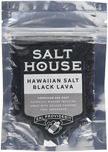 Pacifica Hawaii, Hawaiian Black Lava Sea Salt in Pouch 60 g (Pack of 5)