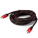 Produktbild Deet® [gelb] Ultra High Speed Stoff geflochtene flach vergoldet HDMI führen. V1.4 Kabel für Audio Return, PS4, SKY HD, 4 K, Ultra HD [1,7 Meter Kabel]