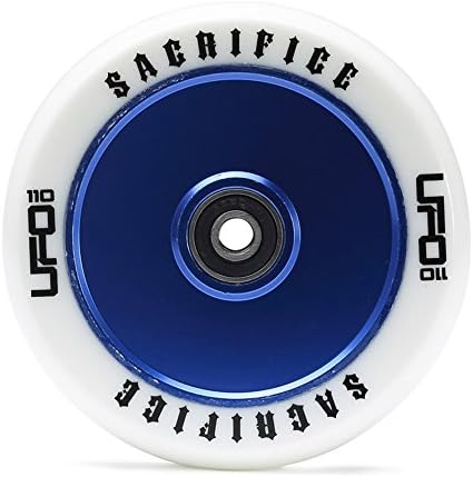 Sacrifice UFO 110mm Scooter Wheel w/Bearings - White/Blue