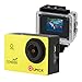 Produktbild QUMOX WIFI Actioncam SJ4000 Action Sport Kamera Camera Waterproof Full HD 1080p Video Helmkamera Gelb mit Verbesserten Batterien und Zubehör Kits und Wasserdichtes Gehäuse