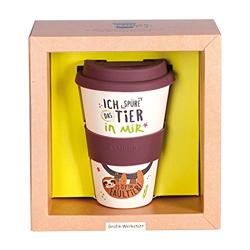Grafik Werkstatt 60661 Bamboo-to-tg-Becher, spühlmaschinengeeignet, unweltfreundlich, Kaffeebecher, Bambus, beige, 9 x 9.5 x 14 cm