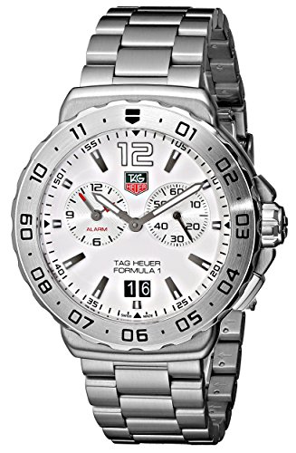 TAG Heuer Men's WAU111B.BA0858 Formula 1 White Dial Grande Date Alarm Watch