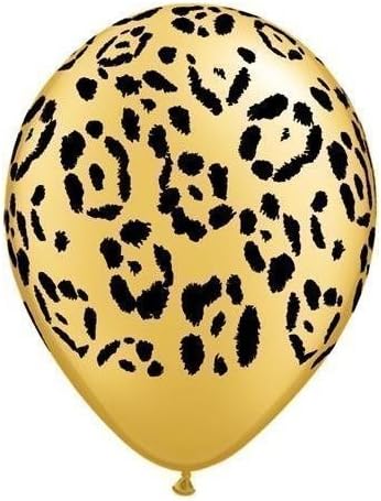 2 X Safari Animal Leopard Print Balloons x 25 - Qualatex 11'