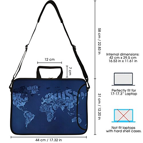 Sidorenko 17-17 3 Zoll Laptoptasche   Laptop Umh  ngetasche  Stilvolle Designer - Computer - Notebook-Schultertasche aus Neopren Schmutz- und Wasserab