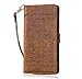 Cozy Hut HTC One M7 Premium Vintage Genuine Leather Flip Folio Leather Wallet Hülle with Magnetisch Schaltfläche Ledertasche Schutzhülle Etui Hülle mit Standfunktion Cover Tasche Case Handy hülle Kartenfächer Kreditkarte Taschen Schalen Handy Tasche Flip Wallet Stil Lederhülle Für HTC One M7 - braun