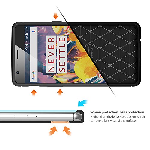 Oneplus 3/ Oneplus 3T Hülle Case, Elekin Soft-Flex Capsule Premium Schwarz TPU Handyhülle Schutzhülle Schmaler Telefonschutz für das Oneplus 3/Oneplus 3T – Schwarz - 4