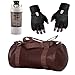 CP Bigbasket Combo Set Leather Soft Gym Bag (Size 16"*9"*9", Brown), Cyclone Shaker, Netted Gym & Fitness Gloves (Black) RS.700.00