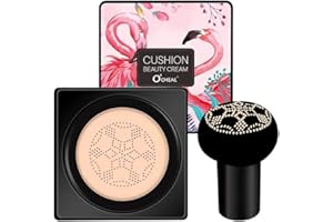 INSKIN Mushroom Head Air Cushion Foundation CC Cream, Liquid Foundation BB Cream, ConcealerNude Makeup Moisturizing Brightening Pigment Liquid Foundation, Oil Control(Natural)
