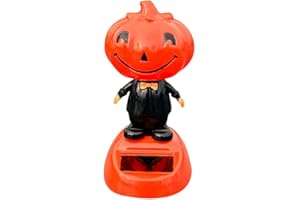 ‎ASUDARO Solar Wackelfiguren für Auto,Asudaro Solarbetriebenes Spielzeug Dekofigur Halloween Solar Auto Dekor Ornamente Kürbis Figuren Für Auto Armaturenbrett Ornamente Halloween Party Requisiten Tischdeko # 3