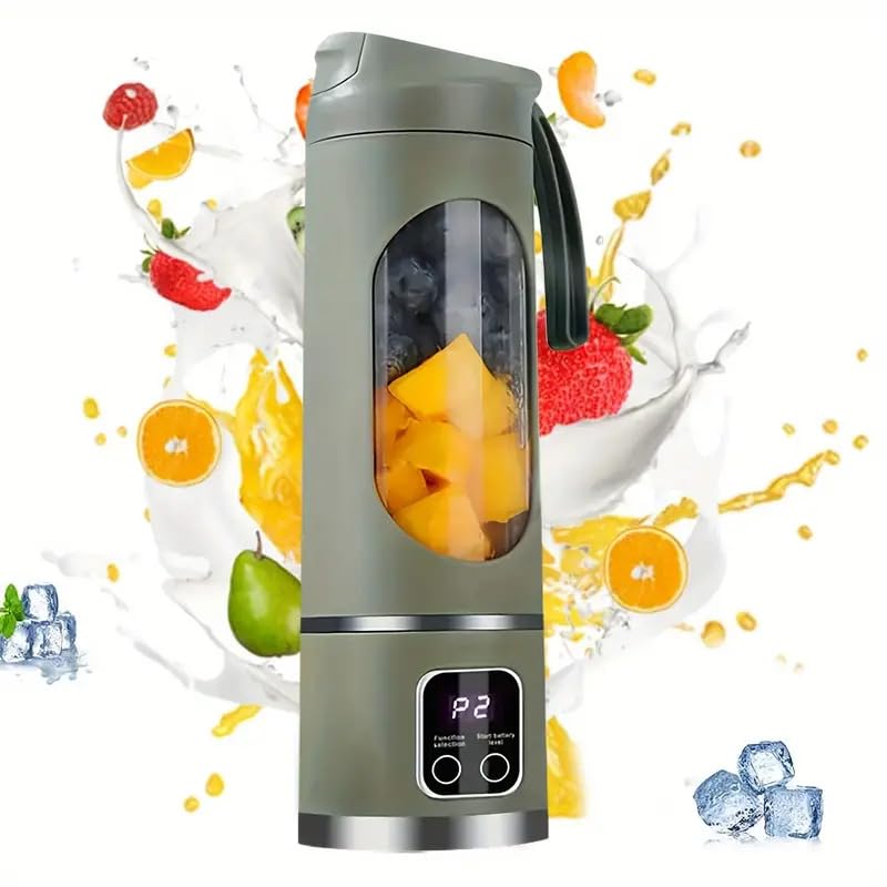 QLECT Portable Blender Electric Juicers Fruit Mixers USB Rechargeable Smoothie Mini Blender Personal Juicer 10 Blades 3Gears With 1500 Mah Rechargeable Battery