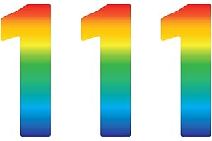 Pack of 3 Wheelie Bin Numbers Stickers (17 cm) - 1 Self Adhesive Waterproof Stickers Out Door Bin Numbers for Wheelie Bins Large Sara Prints®