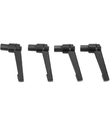 Maniglie A Leva Serraggio Regolabili M10x60mm - 6 Pezzi, Nere, Con Meccanismo A Cricchetto E Sgancio Rapido
