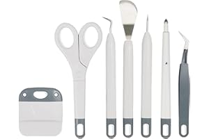 BEASERT Plotter Zubehör,Vinyl Jäten Werkzeug, Basiswerkzeuge Plotter Set für Cricut, Silhouetten, Schriftzüge, Schneiden, Spleißen, 7 Stück,Grau