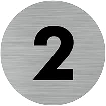 PLAQUE DE PORTE Chiffre 6. Numéro De Porte 6. Autocollant Effet Alu Brossé Métal EUR 5,48 - FR