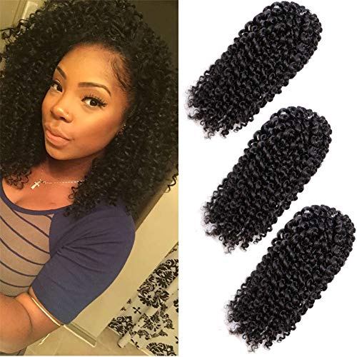 FAI 6 Packs/Lot Crochet Hair Short Afro Kinky Curly Crochet Braids Hair Extensions Synthetic Heat Resistant Fiber 8Inch (1B#)