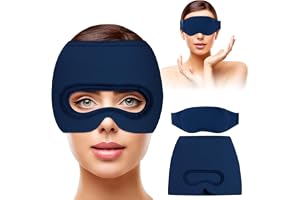 Migränmask, 3 i 1 huvudvärksmask, med avtagbar ögonmask | Återanvändbar migrän mössa Migraine Relief Cap, migrän kylmask, för