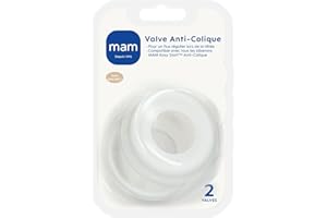 MAM Valves Easy Start anti-coliques pour biberon (2 pièces) – Lot de 2 valves à base aérée pour réduire les coliques – Pour un reflux régulier lors de la tétée des bébés & nouveau-nés