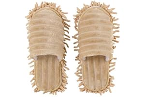 Venus valink 1 Par Mopa Pantuflas Flojos Limpieza Suelo Limpiar Polvo Cálido Duradero para Hogar Dormitorio, Creativo Rápido Microfibra Suave Usable Cubierta Zapatos Limpiador
