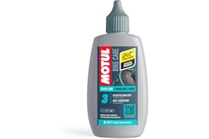 Motul - Lubrifiant Chaîne Vélo Route Pour Conditions Humides - Anti Usure - Haute Résistance à l'Eau et à la Rouille - Flacon Avec Embout Compte-Gouttes - Bike Care Chain Lube Wet Road - 100 ml