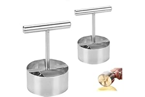 Evideur Pomme,Enleve Trognon Pomme,Coupe-Pommes, Dissolvant de Noyau de Pomme en Acier Inoxydable avec Poignée pour Pomme Poire de Cuisine à Domicile (L + S)