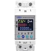Tomzn WiFi Akıllı Elektrik Sayacı, Ka&ccedil;ak Akım Koruma R&ouml;lesi, 63A, LCD Ekranlı-TOMPD-63SW