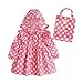 Polka Dots Toddler Rain Wear Cute Baby Rain Jacket Infant Raincoat PINK S 2Y