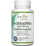 Acidophilus 10 Billion cfu Food Supplement - 120 Easy Swallow 6mm Tablets - High Potency L. acidophilus, Lactobacillus acidophilus 10 Billion cfu per Tablet by Incite Nutrition