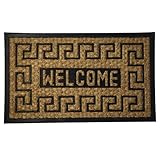 Con inscripciones de "welcome" con motivo artistico.
