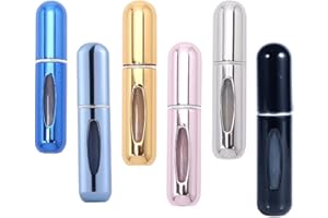 Farmigood 6Pcs Perfume Atomiser,5ml Refillable Perfume Bottle Mini Spray Travel Bottle Easy to Refill Empty Atomiser Bottle for Purse Handbag Pocket Luggage