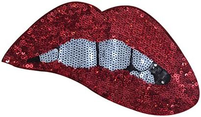 Lips aufnaeher Aufbue Gler Applique Patchwork BUEGEL Image 12x27 cm, 2/Set