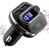 【2 puertos USB】Una es para reproductor música en USB; el otro puerto de carga USB 5V/2.1A eficientemente carga su dispositivo iOS o Android completamente. Disfruta de la transmisión estéreo en el automóvil y carga tu dispositivo inteligente al mismo tiempo.