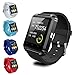 Produktbild puck230 Bluetooth Smart Watch U8 Sport Armbanduhr Fit für Smartphones IOS Android, Best Smart Phone Mate mit Schrittzähler Fernbedienung, Touch Bildschirm für Männer Frauen Kinder, Schwarz , u8 smart watch - black