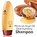 Produktbild Moroccan Argan Oil Shampoo 450 ml, mit Arganöl, Vitamin E und Keratin, Anti Schuppen und Anti Juckreiz-Sulfat frei Shampoo für Frauen, Männer und Kinder. Spendet Feuchtigkeit, weich und stärkt alle Haartypen, inkl. gratis 10 ml Klimaanlage und feuchtigkeitsspendende Haar Creme.