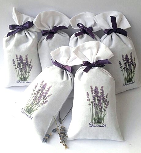 6 x Lavendelsäckchen mit getrocknete 100% Natürlichem Lavendel von Kroatien