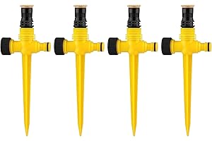 GHIBFBT Garten-Rasensprenger, PPR Beregner 360° Automatische Bewässerung Gartensprenger, Multifunktions Sektorenregner für Gartenbewässerung