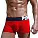 Produktbild Boxershorts,Herren Boxer Unterhose Sexy Slip Shorts Unterwäsche Baumwolle Sportwäsche LMMVP (L, Red)